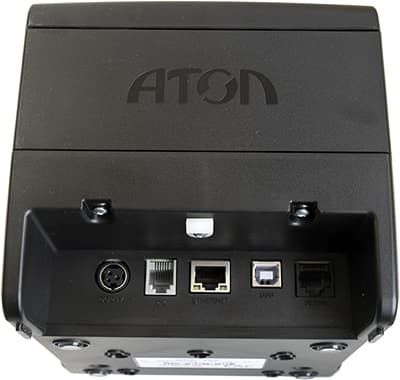Порты АТОЛ 25Ф: порт питания, денежный ящик, LAN, USB, COM.